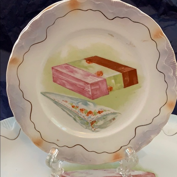 Vintage Ice Cream Platter & plates 12”5 x 9” - Picture 2 of 5